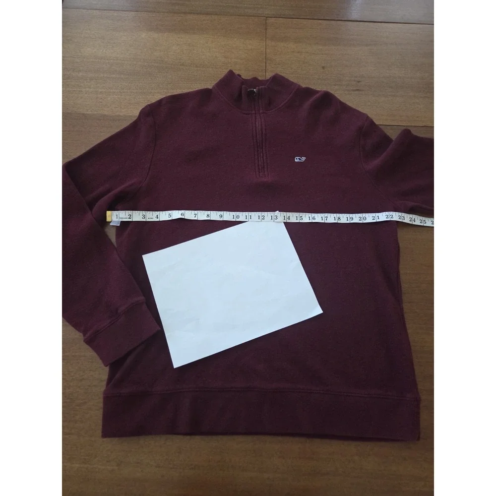 Vineyard Vines Hamilton‎ Quarter Zip pullover Men's Large Burgundy